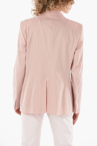 Double-Breasted Striped PARIGI Blazer with Flap Pocket