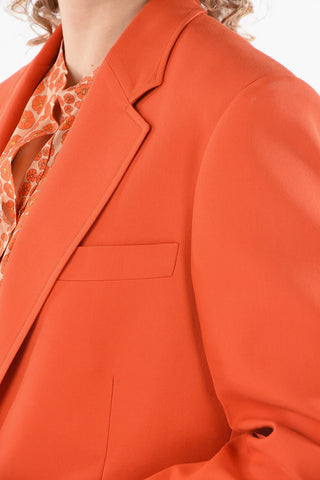 Flap Pocket Twill Cotton Blend Blazer