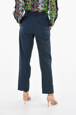 High-waisted Chino Pants with Inverted Pleats
