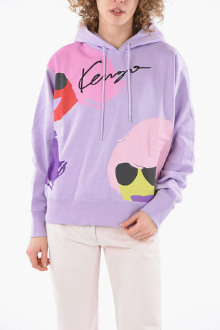 Hooded Sweatshirt with KENZO HOMMAGE Print