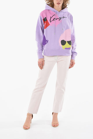 Hooded Sweatshirt with KENZO HOMMAGE Print