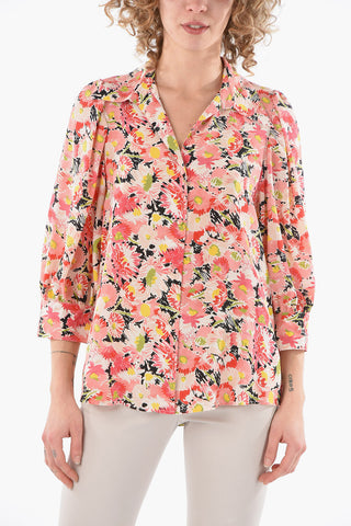 Camicia in Seta con Motivo Floreale