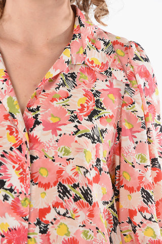 Camicia in Seta con Motivo Floreale
