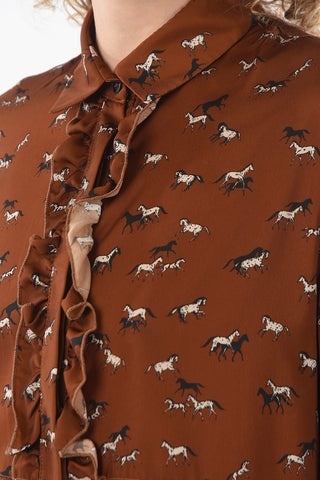 Camicia BRIANNE in Satin Stampata