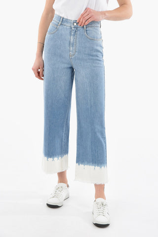 Faded Bottom Cropped Fit 5 Pocket Denims 26cm