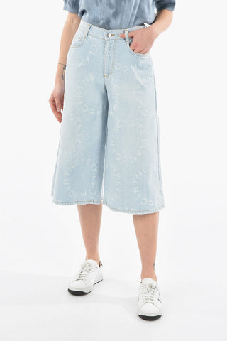 All-Over Logo Jacquard Gaucho Denims 39cm
