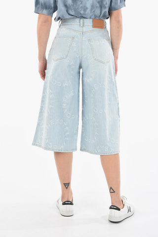 All-Over Logo Jacquard Gaucho Denims 39cm