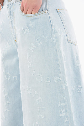 All-Over Logo Jacquard Gaucho Denims 39cm