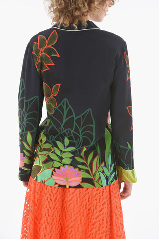 Printed Silk Long Sleeved Shirt