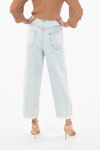 ETOILE Light-washed LALISKASR Jeans with Fringed Hems