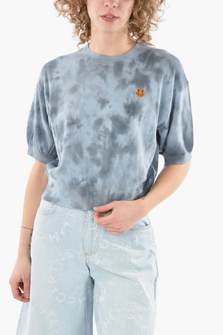 T-shirt in Stampa Tye-dye con Toppa TIGER CREST