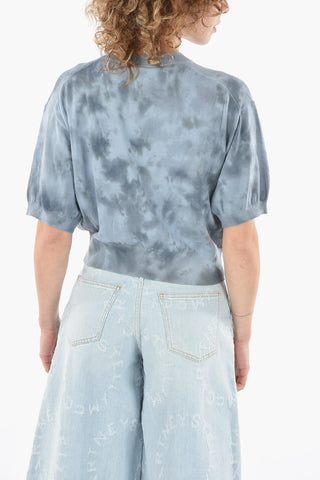 T-shirt in Stampa Tye-dye con Toppa TIGER CREST