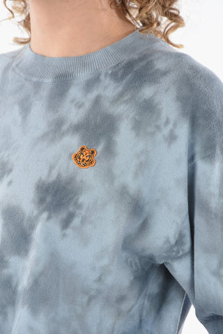 T-shirt in Stampa Tye-dye con Toppa TIGER CREST