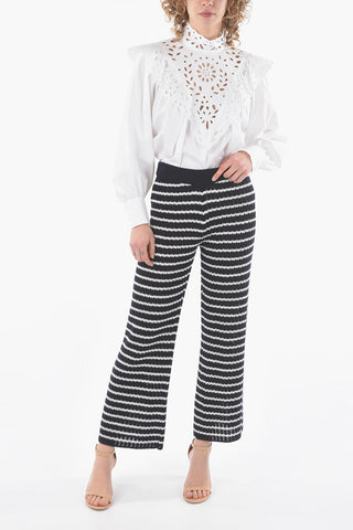 Pantaloni In Maglia A Righe