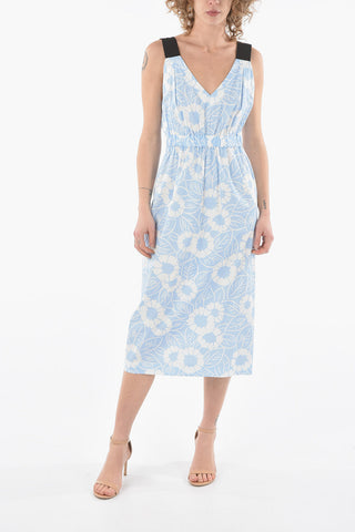 Floral Printed Popeline Cotton Dress