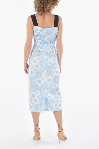 Floral Printed Popeline Cotton Dress