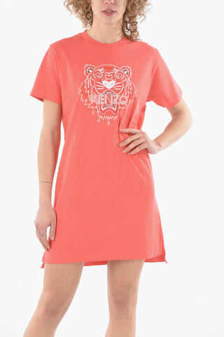 T-shirt Dress with TIGER Logo Print