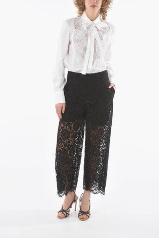 Lace High Waist Pallazzo Pants