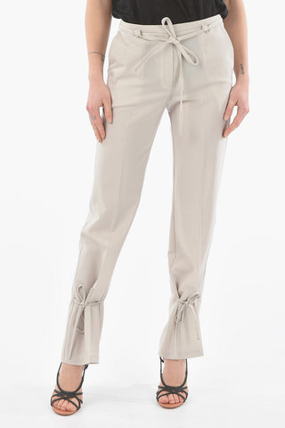 Virgin Wool OLIVIA Pants With Ankle Tie