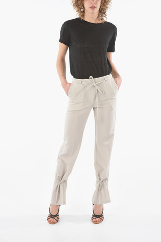 Virgin Wool OLIVIA Pants With Ankle Tie