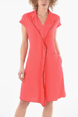 Vestito Chemisier a Maniche Corte con Volant