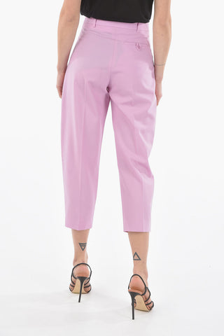 Double-pleated Hidden Closure Chinos Pants