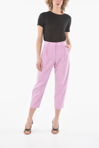 Double-pleated Hidden Closure Chinos Pants