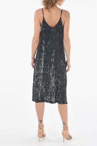 Sequined GEM Dress with Thin Straps