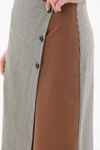 Two Tone Tartan Checked Wrap Gipsy Skirt