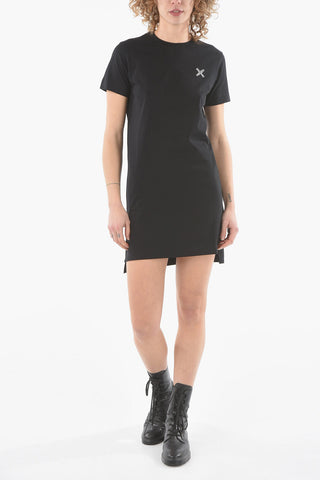 T-shirt Dress with Lettering Logo Print