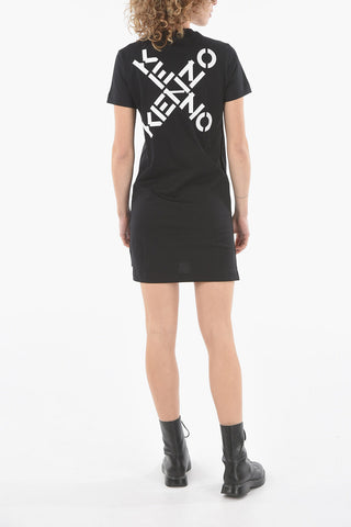 T-shirt Dress with Lettering Logo Print