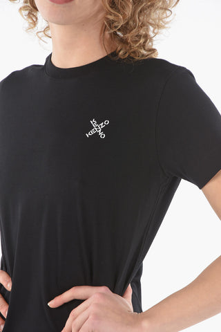 T-shirt Dress with Lettering Logo Print