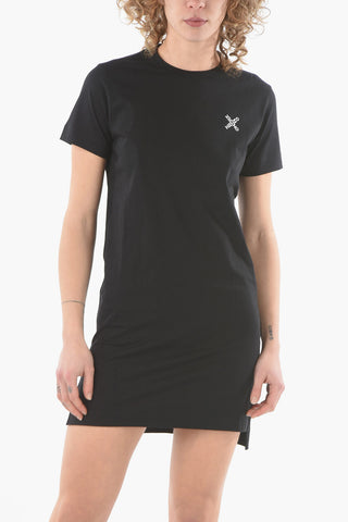 T-shirt Dress with Lettering Logo Print