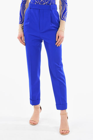 Pantaloni Chino a Vita Alta ad 1 Pince