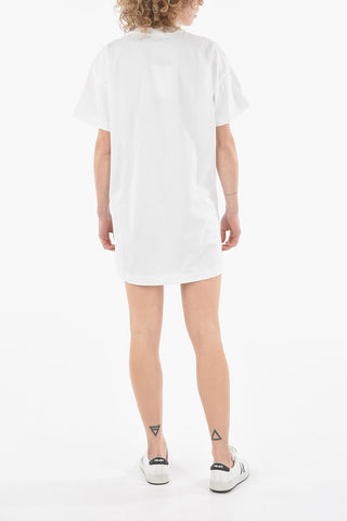 Boxy Fit T-shirt Dress with Embroidered TIGER CREST Logo