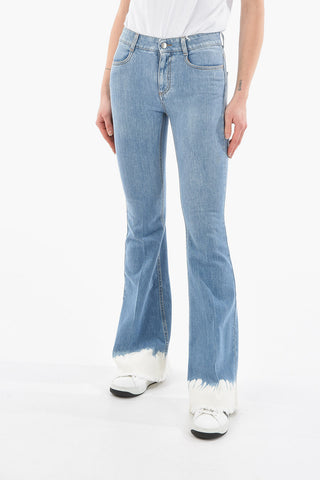 Jeans 5 Tasche Bootcut con Fondo Sfumato