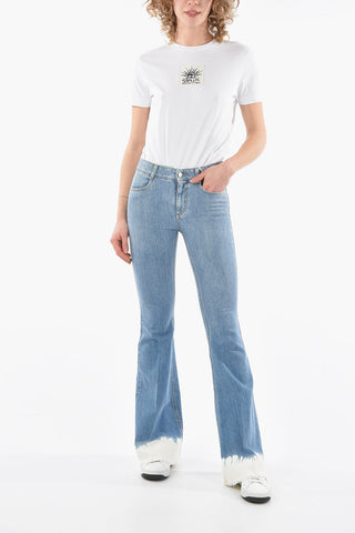 Jeans 5 Tasche Bootcut con Fondo Sfumato