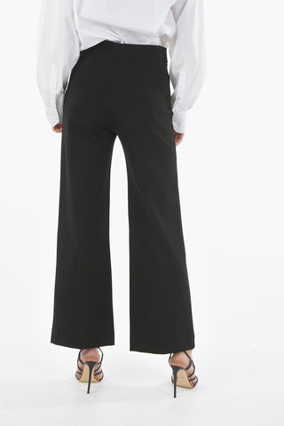 Pantaloni Palazzo Elasticizzati A Vita Alta