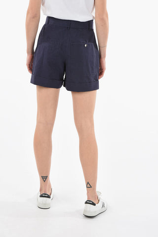 ETOILE Shorts a Vita alta ROSCOE con Cintura e Risvolti