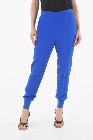 Rayon-blend Pants with Elastic Waistband