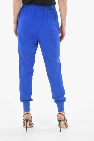 Rayon-blend Pants with Elastic Waistband