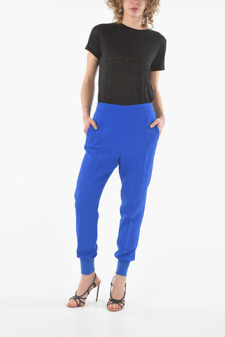 Rayon-blend Pants with Elastic Waistband