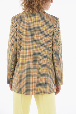 Lined Gun Club Checked Blazer with Flap Pockets