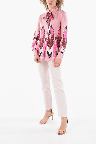 Printed Silk Long Sleeved Shirt