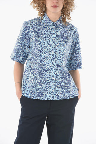 Leopard Printed Curved Hem COPARD Shirt