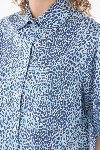 Leopard Printed Curved Hem COPARD Shirt