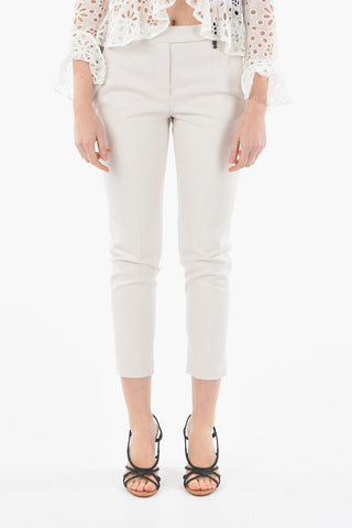 Pantalone Boyfit con Silhouette a Sigaretta e Passante con Monile