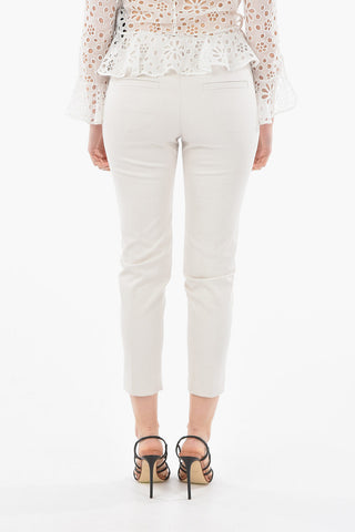 Pantalone Boyfit con Silhouette a Sigaretta e Passante con Monile