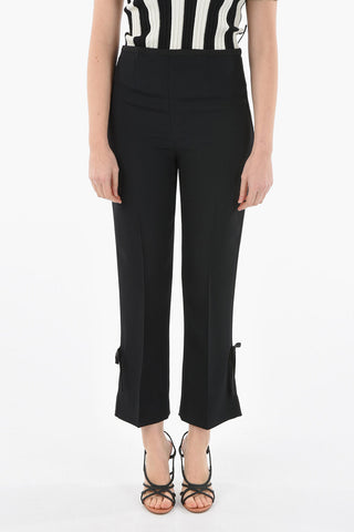 High Waisted Pants With Ankle Slits