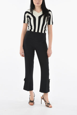 High Waisted Pants With Ankle Slits
